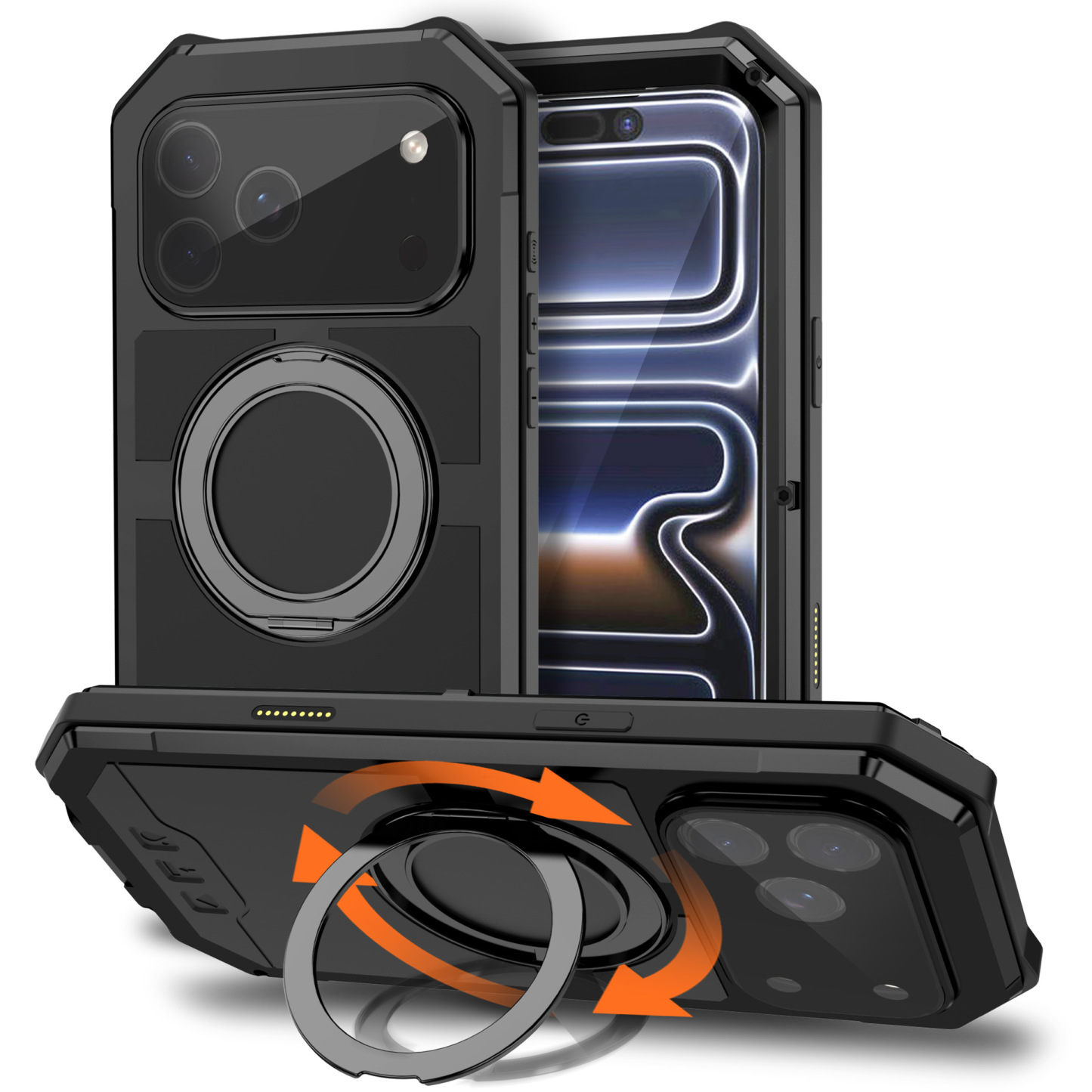 iPhone 17 Pro Max 360° Rotating Stand Case 🛡️