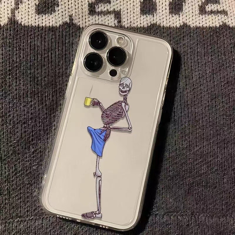 Spooky-Cute Skeleton iPhone Case: Your New Go-To Vibe Booster 💀✨