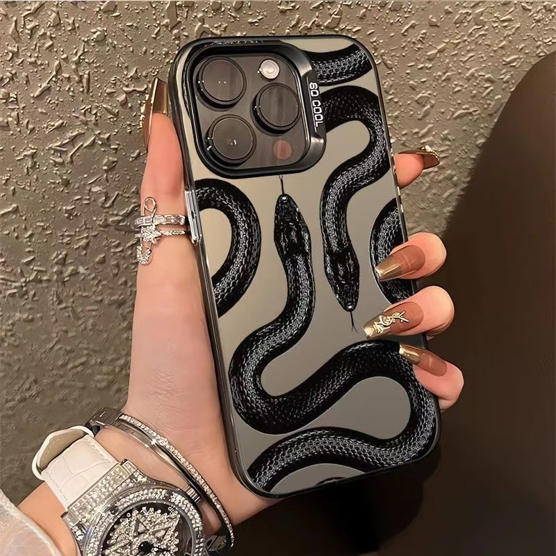 🐍Black Snake Laser iPhone Case 🐍✨