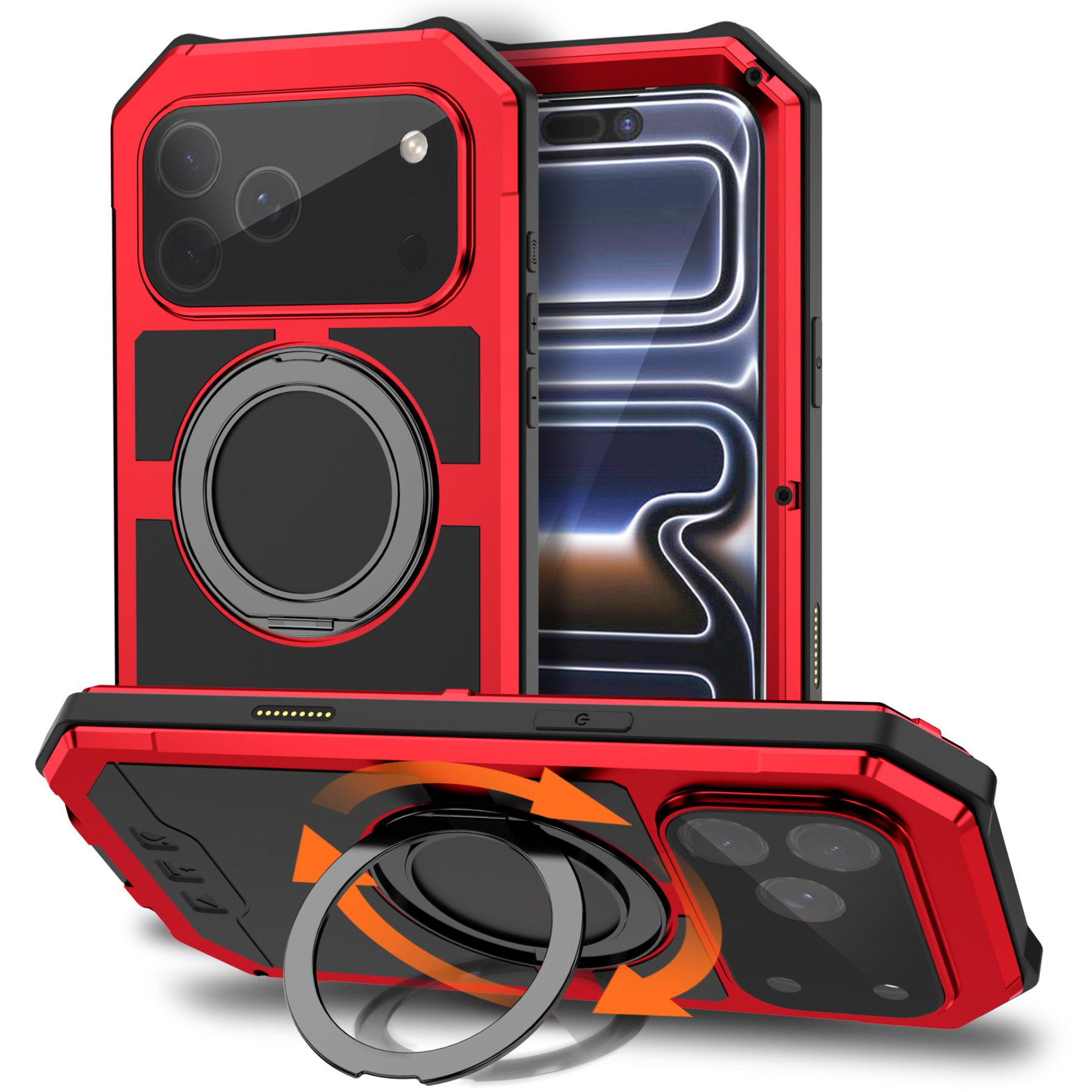 iPhone 17 Pro Max 360° Rotating Stand Case 🛡️