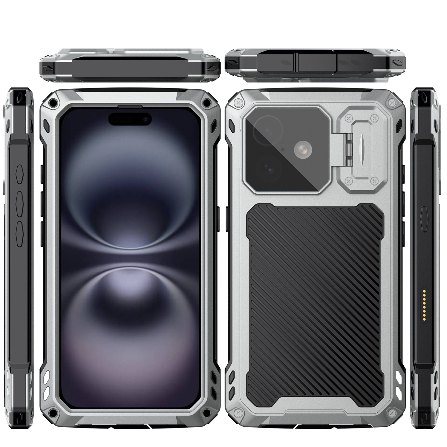 🚀 Tough & Trendy: Magnetic Full-Cover Case for iPhone 15 Pro / 16e / 17 PM 📱