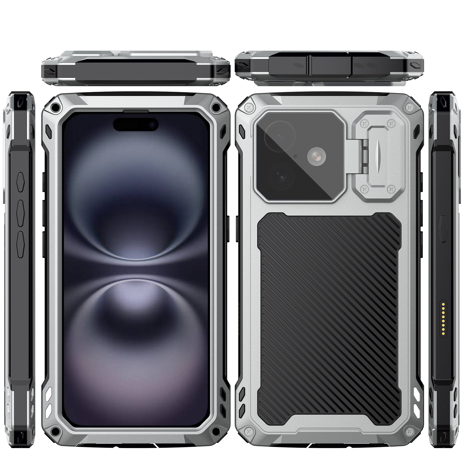 🚀 Tough & Trendy: Magnetic Full-Cover Case for iPhone 15 Pro / 16e / 17 PM 📱