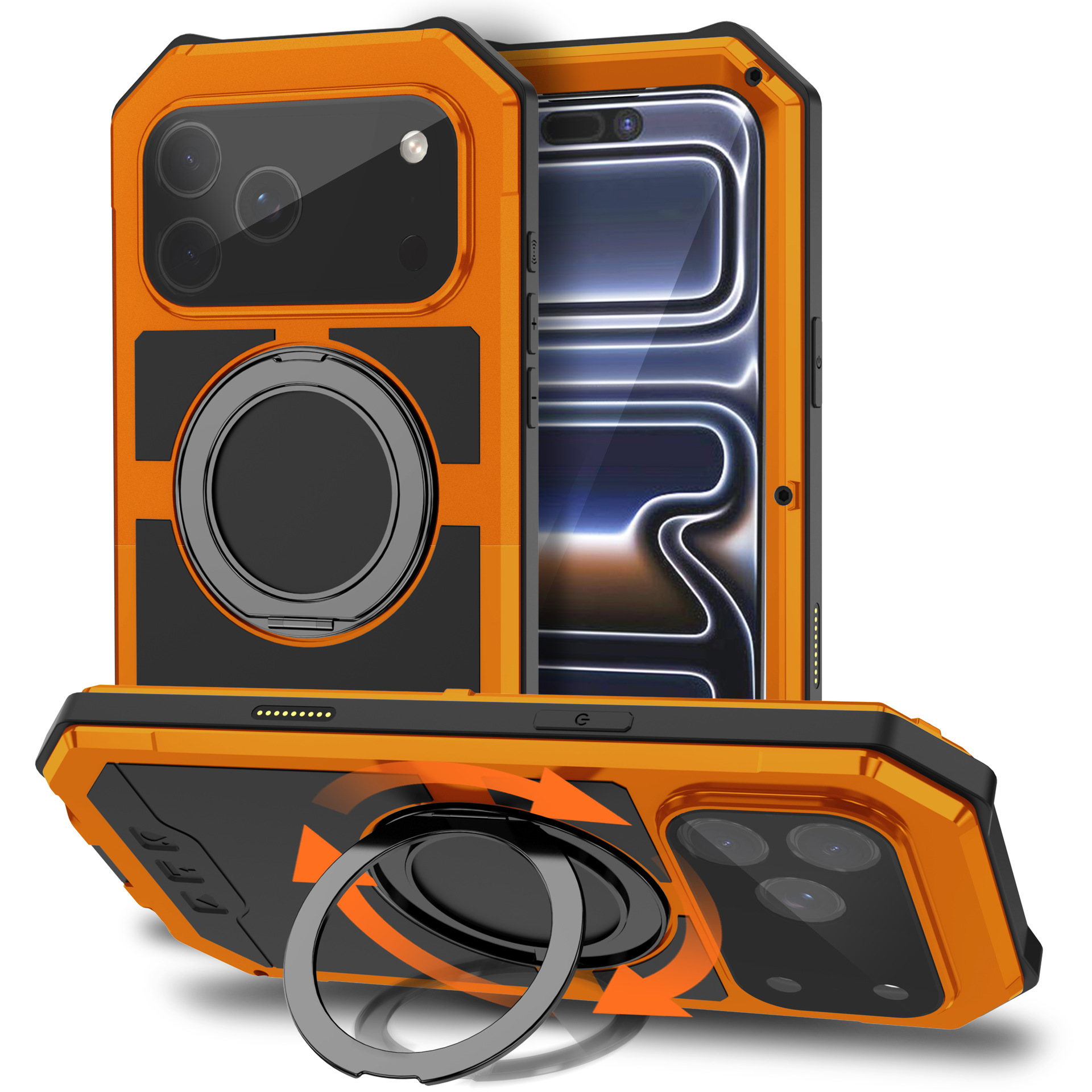 iPhone 17 Pro Max 360° Rotating Stand Case 🛡️