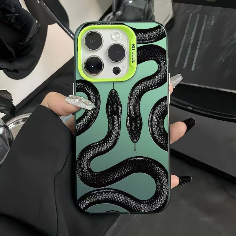 🐍Black Snake Laser iPhone Case 🐍✨