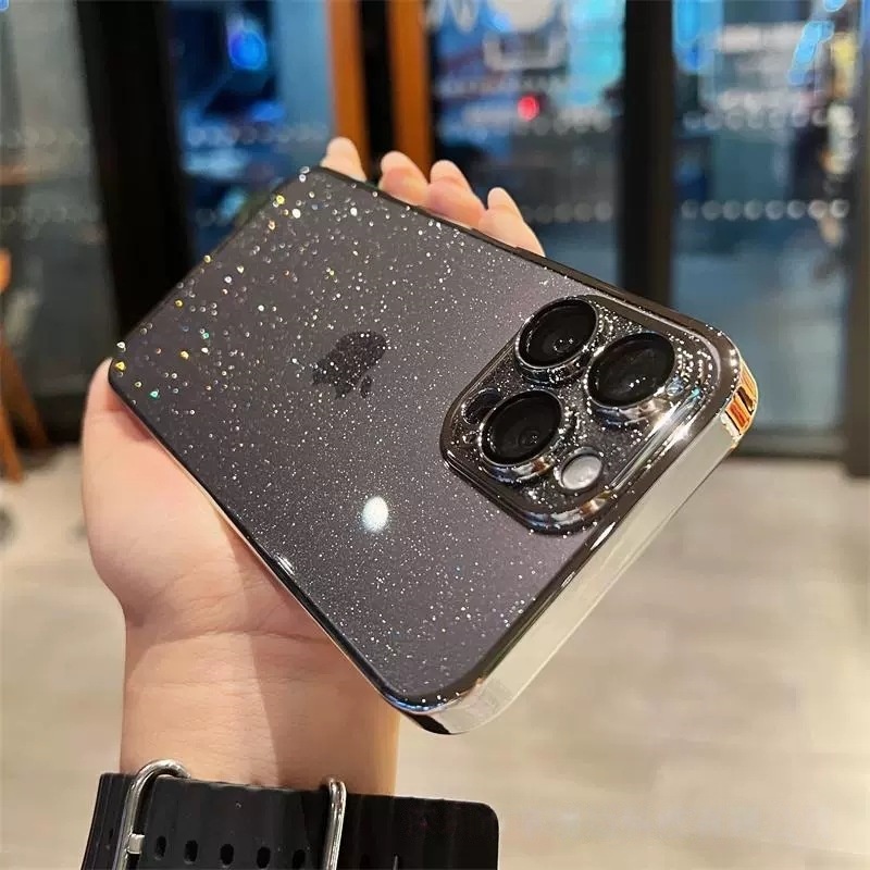 iPhone 17 Pro Max Case: Starry Sky Glitter Electroplated PC Hard Shell 🪐✨