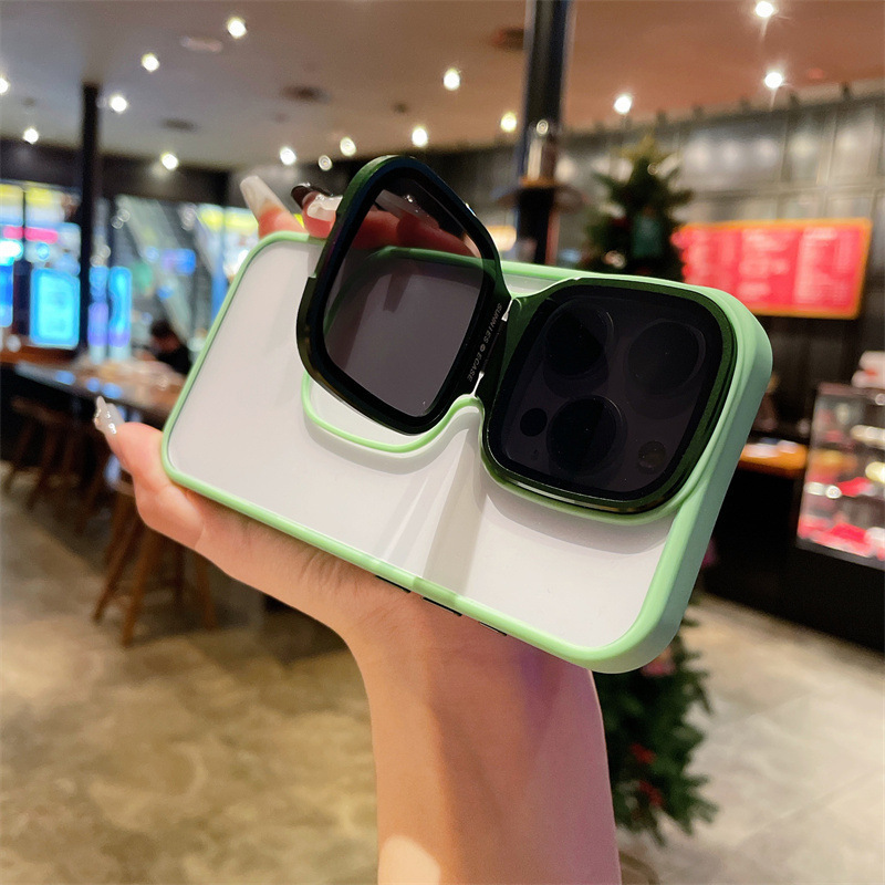 Sunglasses Stand Phone Case for iPhone 15 / iPhone 14 Pro Max 😎