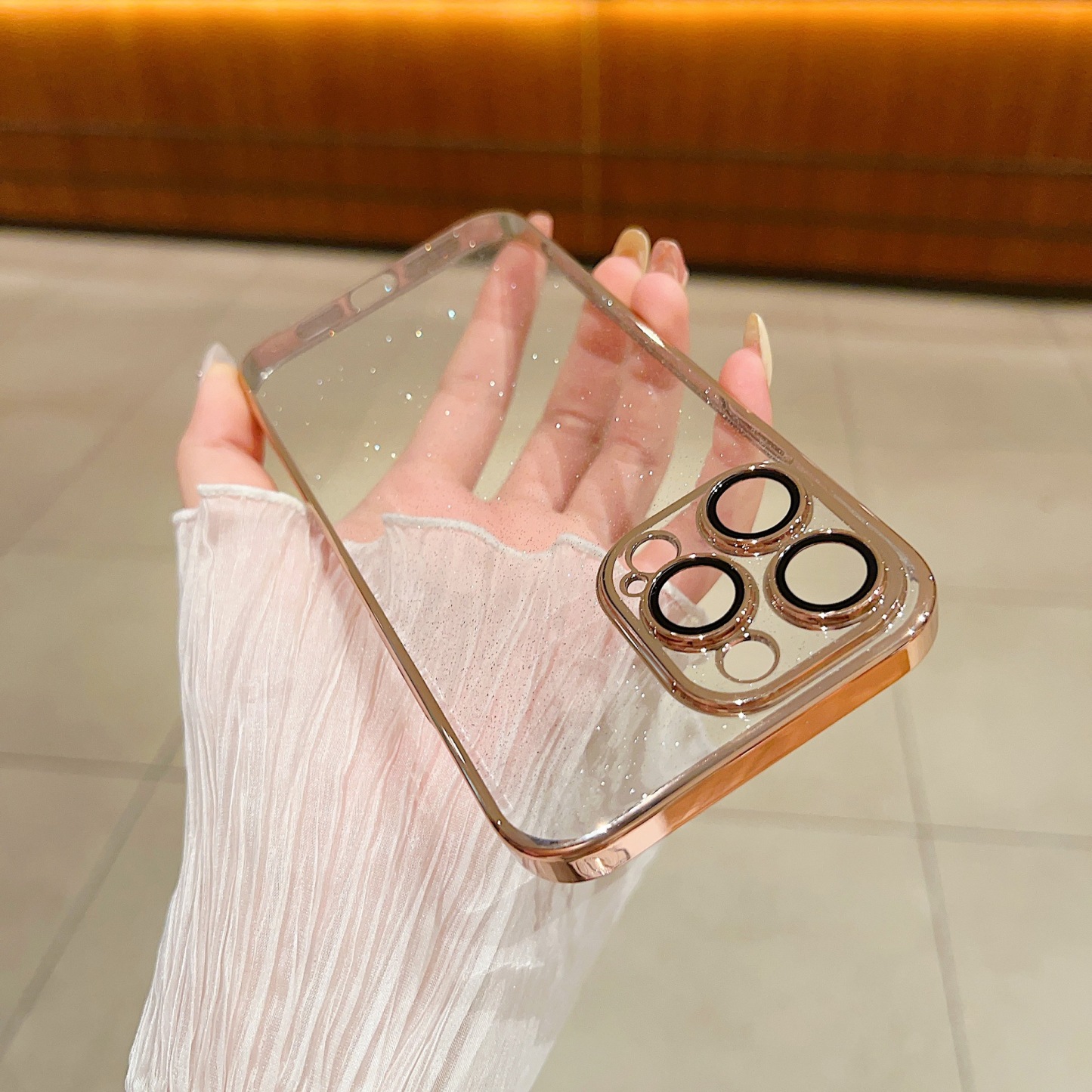 iPhone 17 Pro Max Case: Starry Sky Glitter Electroplated PC Hard Shell 🪐✨