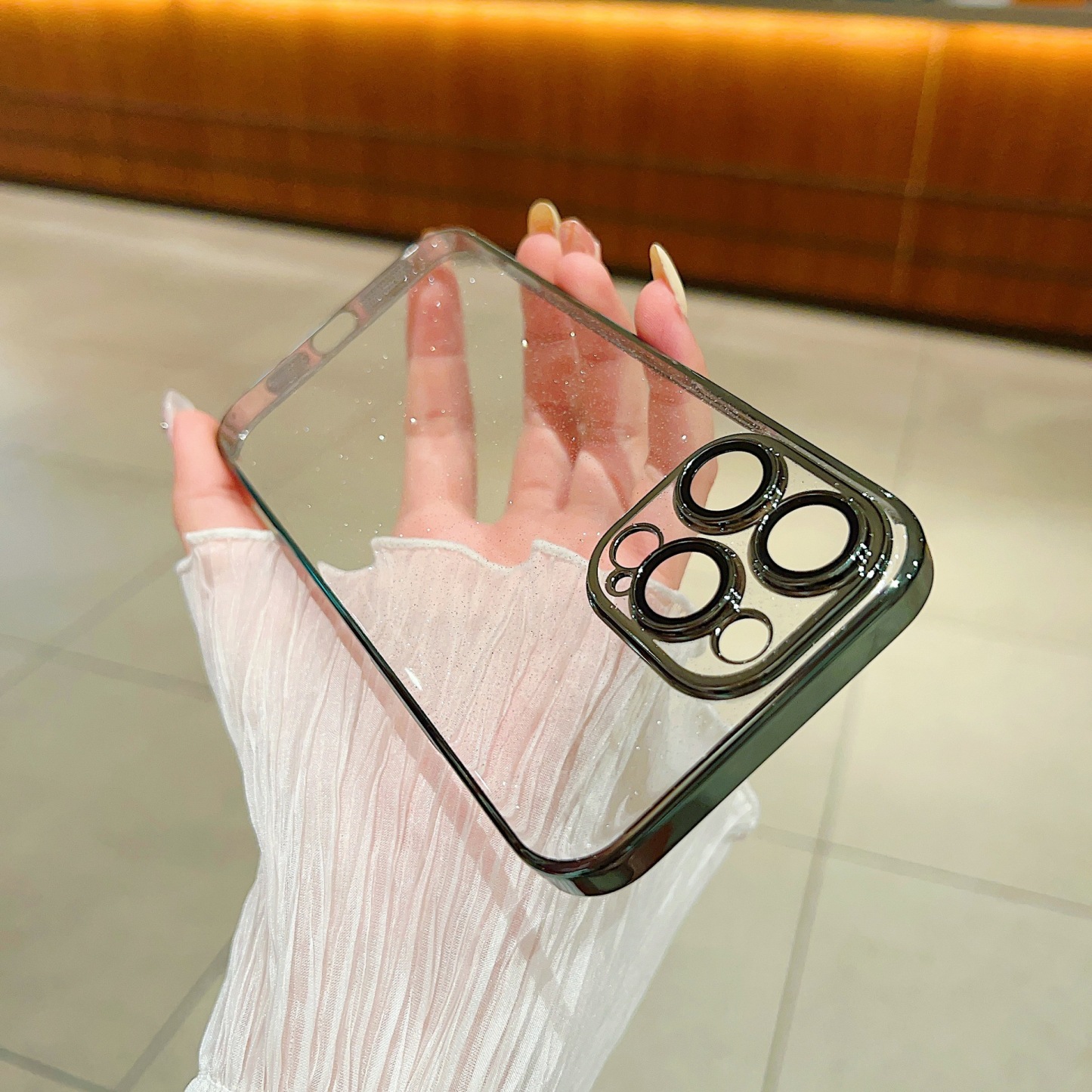 iPhone 17 Pro Max Case: Starry Sky Glitter Electroplated PC Hard Shell 🪐✨