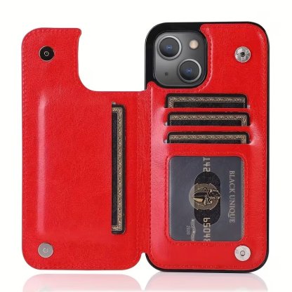 Product Title  Luxury Leather Wallet Phone Case with Card Holder & Magnetic Closure for iPhone