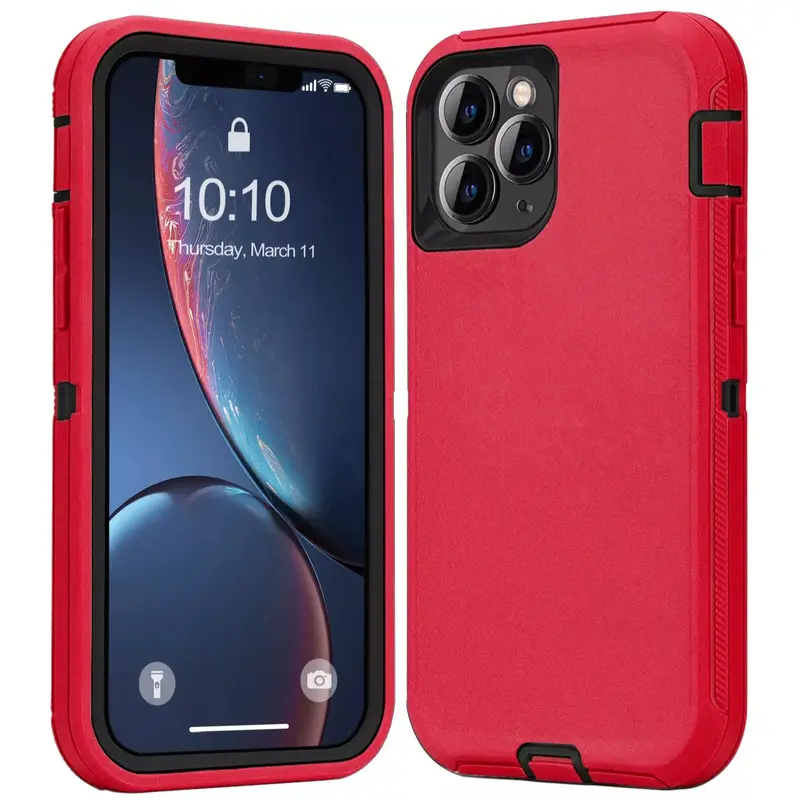 Heavy-Duty 3-Layer Armor Shockproof Defender Phone Case