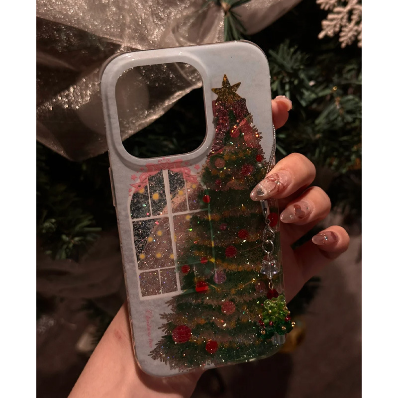 Sparkle This Christmas: Glitter Christmas Tree Phone Case for iPhone 17 Pro / 16 Pro Max / 15 ✨🎄