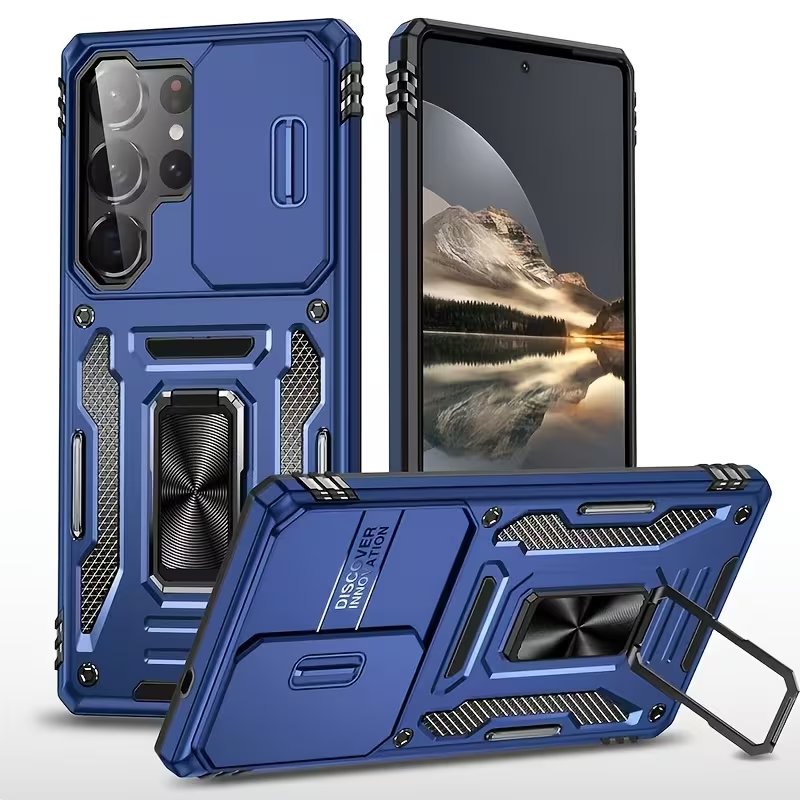 Heavy Duty Shockproof Samsung Galaxy Case with Built-In Kickstand
