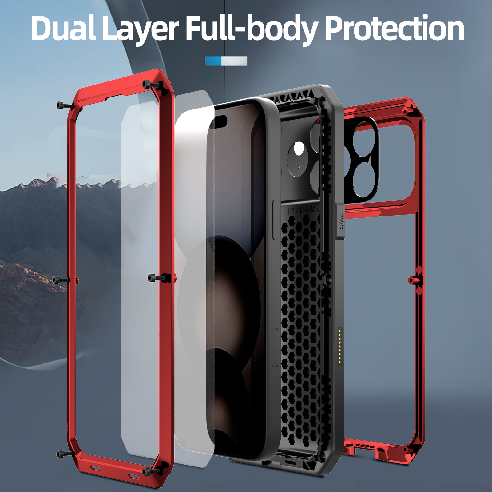 Rugged Armor Shockproof Phone Case with Full Body Protection & Premium Color Design📱