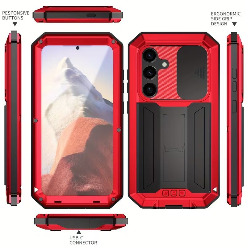 Military Grade Rugged Armor Phone Case with 360° Protection & Built-in Kickstand