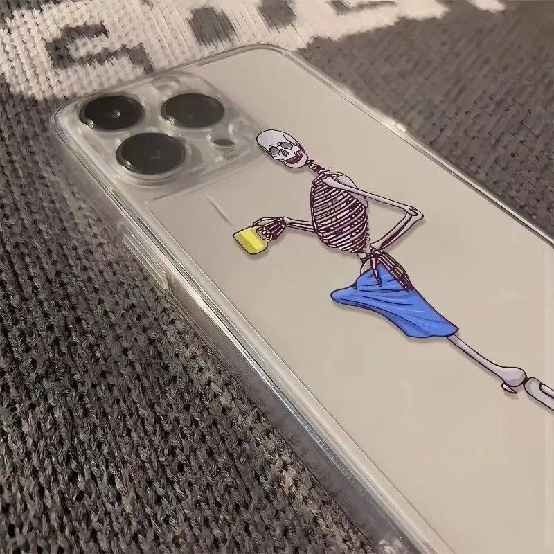 Spooky-Cute Skeleton iPhone Case: Your New Go-To Vibe Booster 💀✨