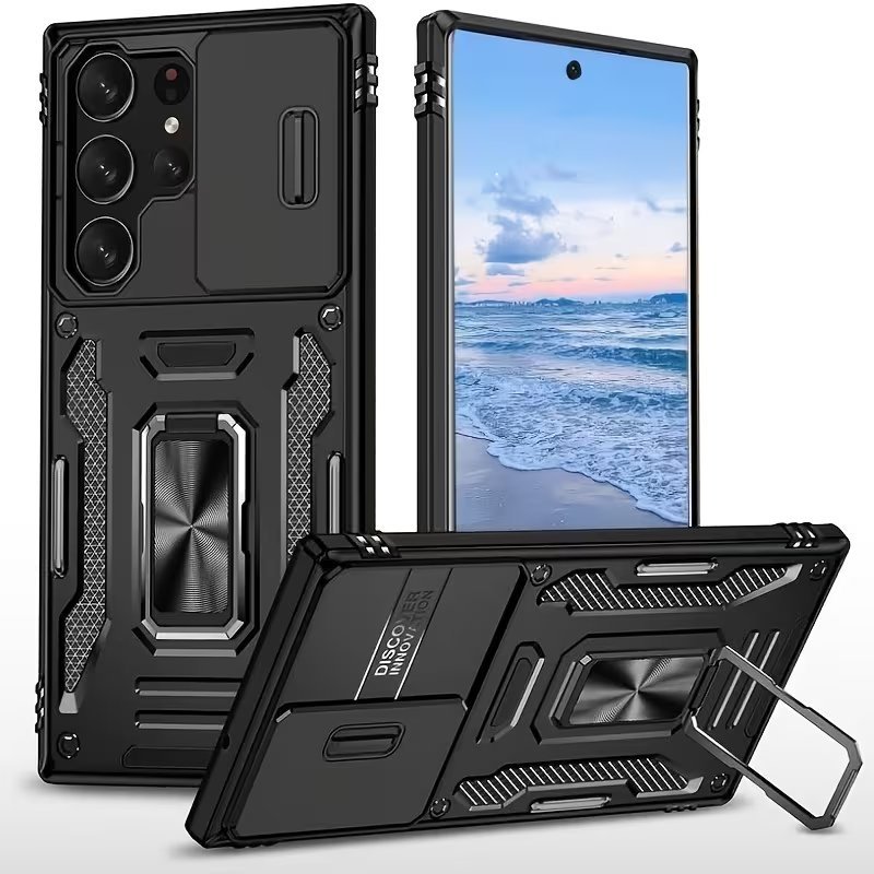Heavy Duty Shockproof Samsung Galaxy Case with Built-In Kickstand
