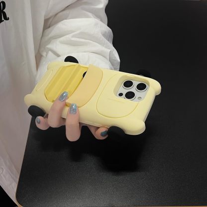 Cartoon Yellow Sports Car iPhone Case | Tuck a "Mini Stylish Ride" in Your Pocket—Cute & Shockproof in One