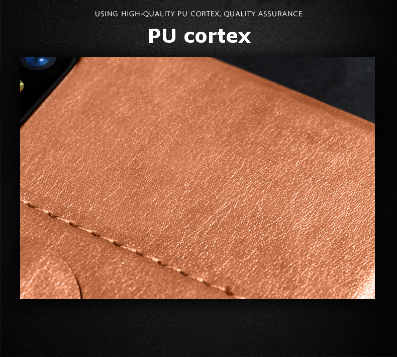 Card Slot PU Leather Kickstand Magnetic Case Cover for iPhone X