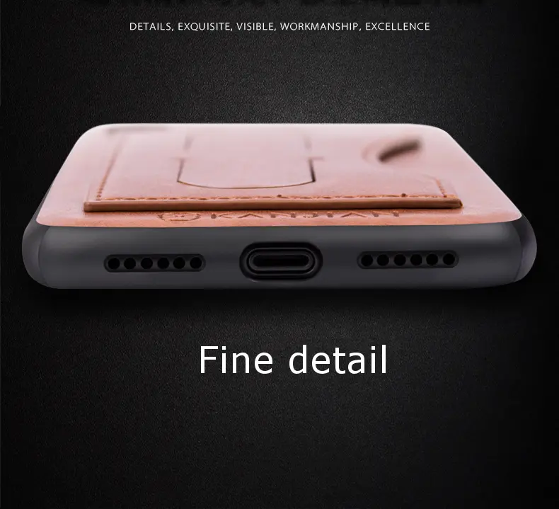 Card Slot PU Leather Kickstand Magnetic Case Cover for iPhone X