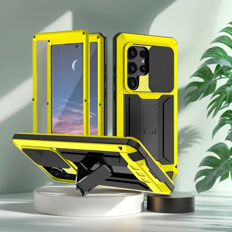 Military Grade Rugged Armor Phone Case with 360° Protection & Built-in Kickstand