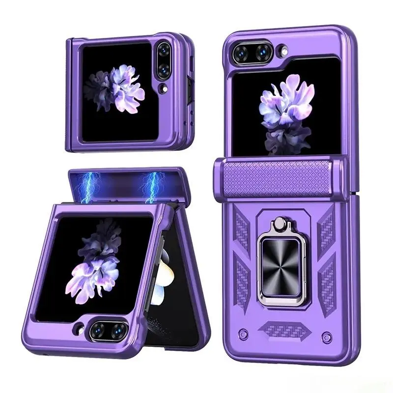 Compatible with Z Flip8/Z Flip7, Z Flip6, Z Flip5, Durable Anti Drop Protective Phone Case with 360 Degree Rotating Stand HNZ0140 Compatible with Z Flip8/Z Flip7, Z Flip6, Z Flip5, Durable Anti Drop Protective Phone Case with 360 Degree Rotating Stand HNZ0140