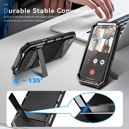 iPhone 17 Pro Max Heavy-Duty Case: Military-Grade 360° Protection + Built-In Screen Protector & Sturdy Stand