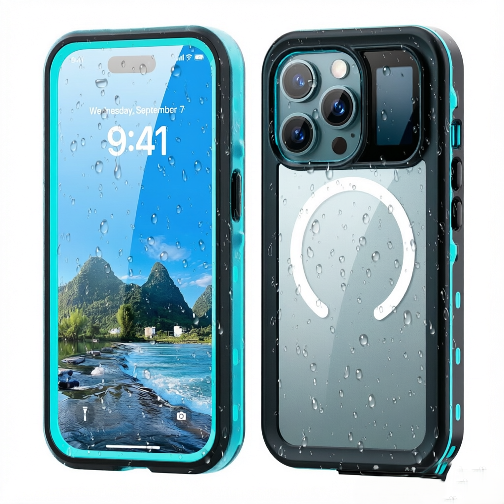 IP68 Waterproof Magnetic Case for  17 Pro Max – Shockproof, Dustproof & MagSafe Compatible – Full Protection for Swimming, Hiking & Outdoor Adventures