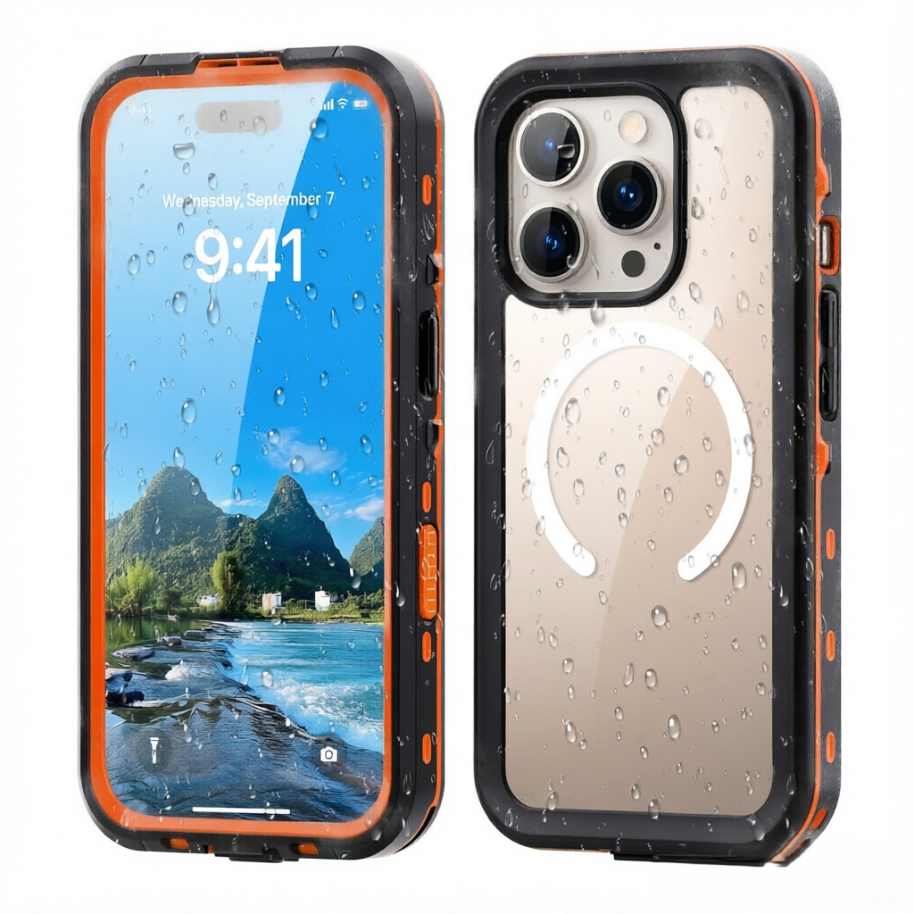 IP68 Waterproof Magnetic Case for  17 Pro Max – Shockproof, Dustproof & MagSafe Compatible – Full Protection for Swimming, Hiking & Outdoor Adventures