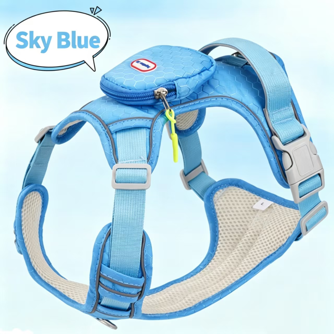 "Double-lock explosion-proof buckle · Triple anti-escape | Military-grade reflective chest harness for medium to large dogs, the 'active safety system' for outdoor walks"