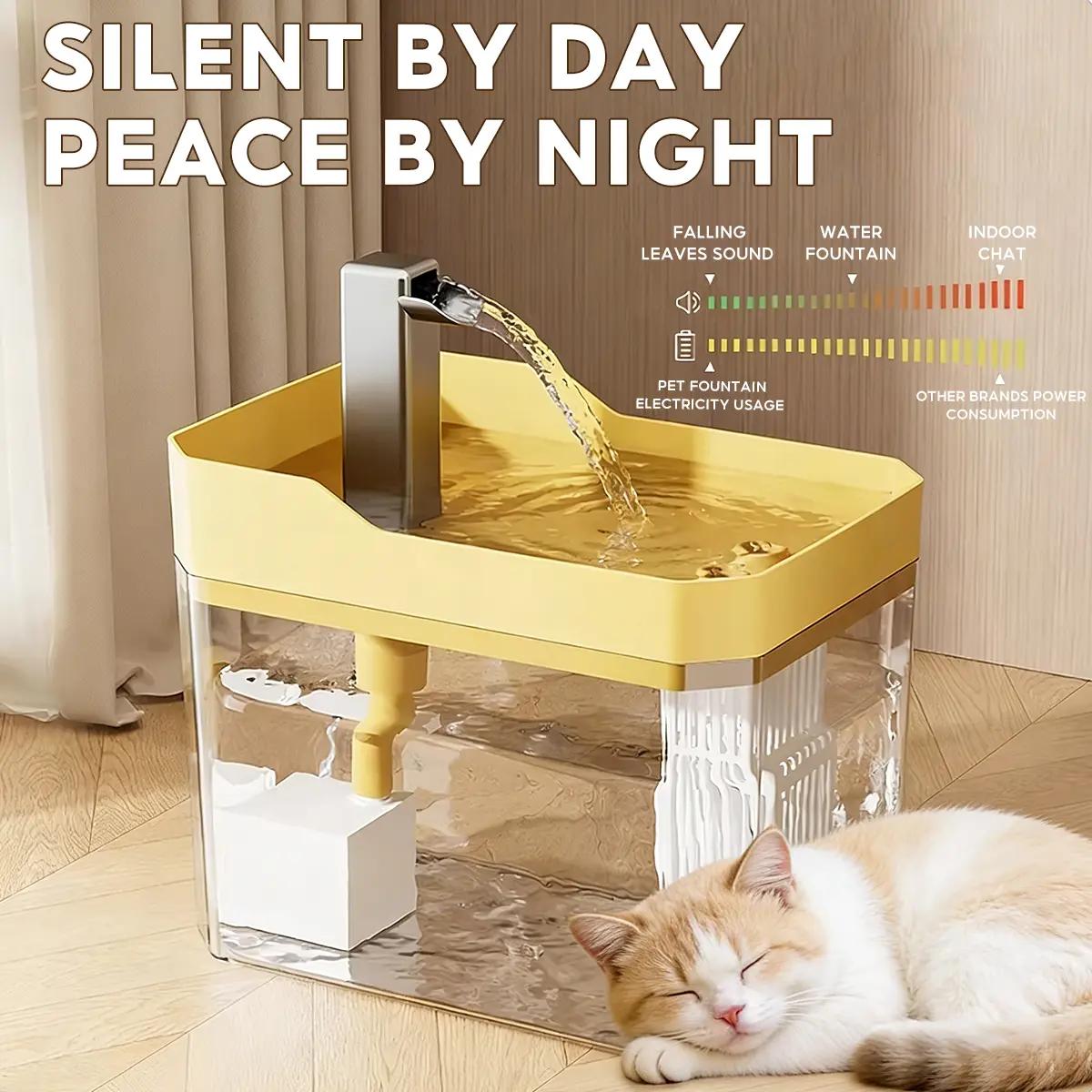 Pet water dispenser, super quiet, transparent flowing water tank, for cats, small pets