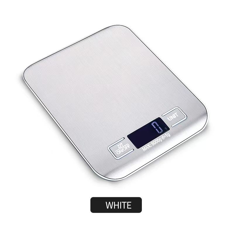Food Kitchen Scale, Digital Grams and Ounces for Weight Loss, Baking, Cooking, Keto and Meal Prep, LCD Display, Medium, 304 Stainless Steel