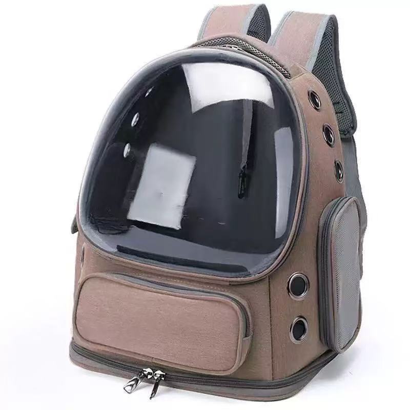 Breathable cat harness, large-space bubble pet backpack for dogs under 15 lbs, transparent and foldable travel hiking pet backpack