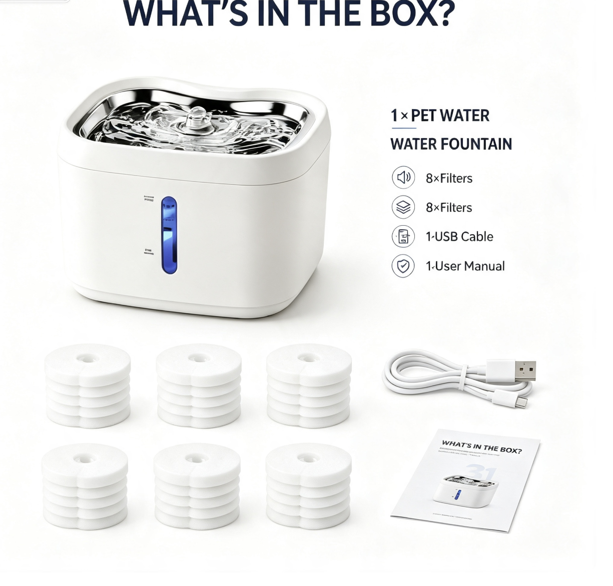 3L Smart App Controlled Cat Water Fountain Ultra Quiet