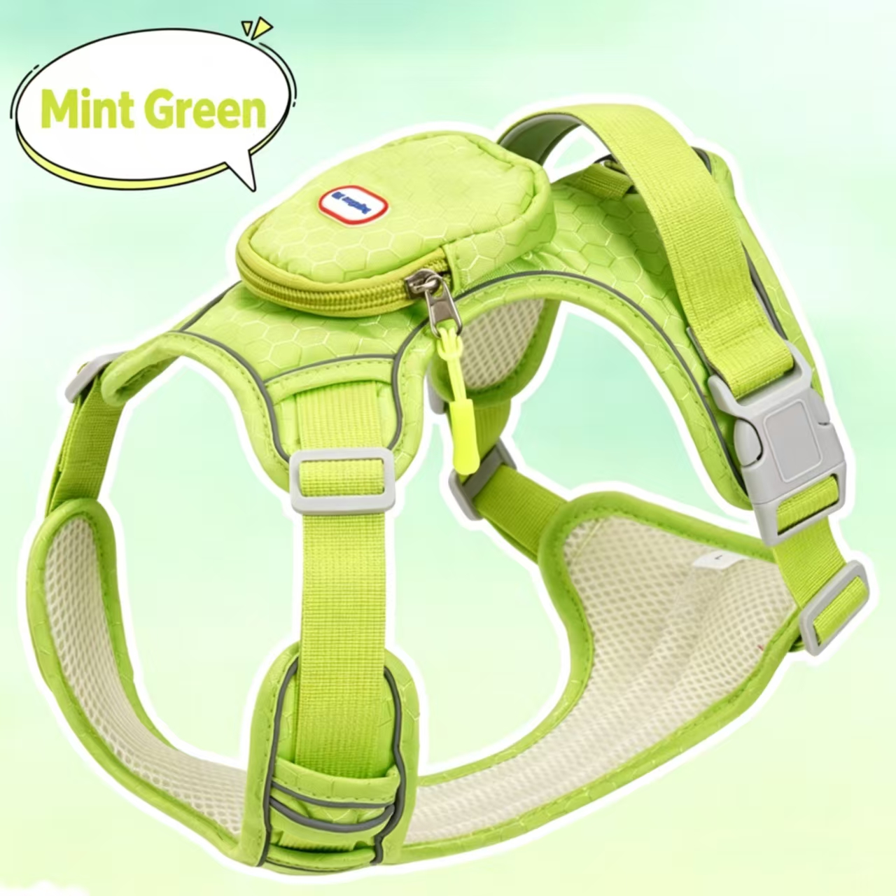 "Double-lock explosion-proof buckle · Triple anti-escape | Military-grade reflective chest harness for medium to large dogs, the 'active safety system' for outdoor walks"