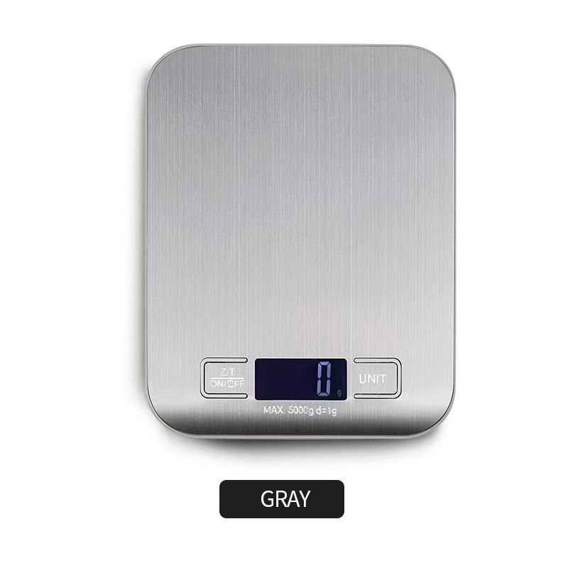Food Kitchen Scale, Digital Grams and Ounces for Weight Loss, Baking, Cooking, Keto and Meal Prep, LCD Display, Medium, 304 Stainless Steel