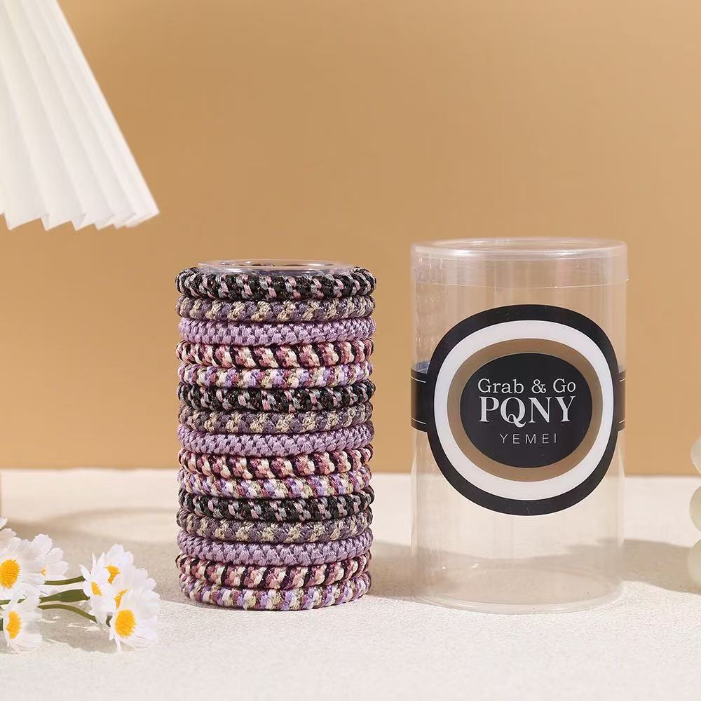 Haaland World Cup kknekki same style, affordable colorful hair ties, suitable for thick hair, easy-grab ponytail hair ties, pack of 15, thick and seamless hair bands, strong hold, hair-friendly design