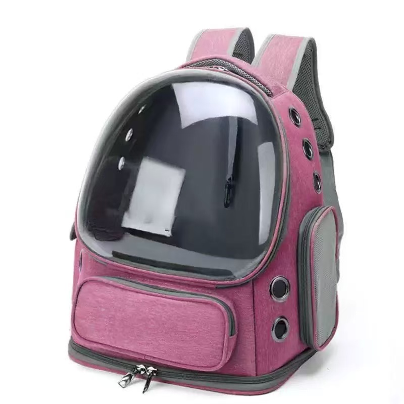 Breathable cat harness, large-space bubble pet backpack for dogs under 15 lbs, transparent and foldable travel hiking pet backpack