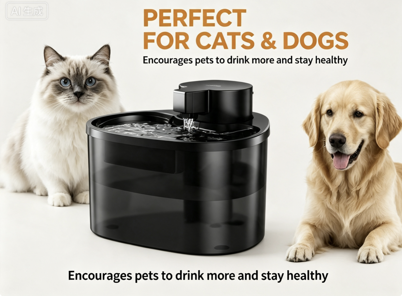 3L Smart Cordless Pet Water Fountain | 3600mAh Rechargeable Cat & Dog Water Dispenser with 4-Layer Filtration