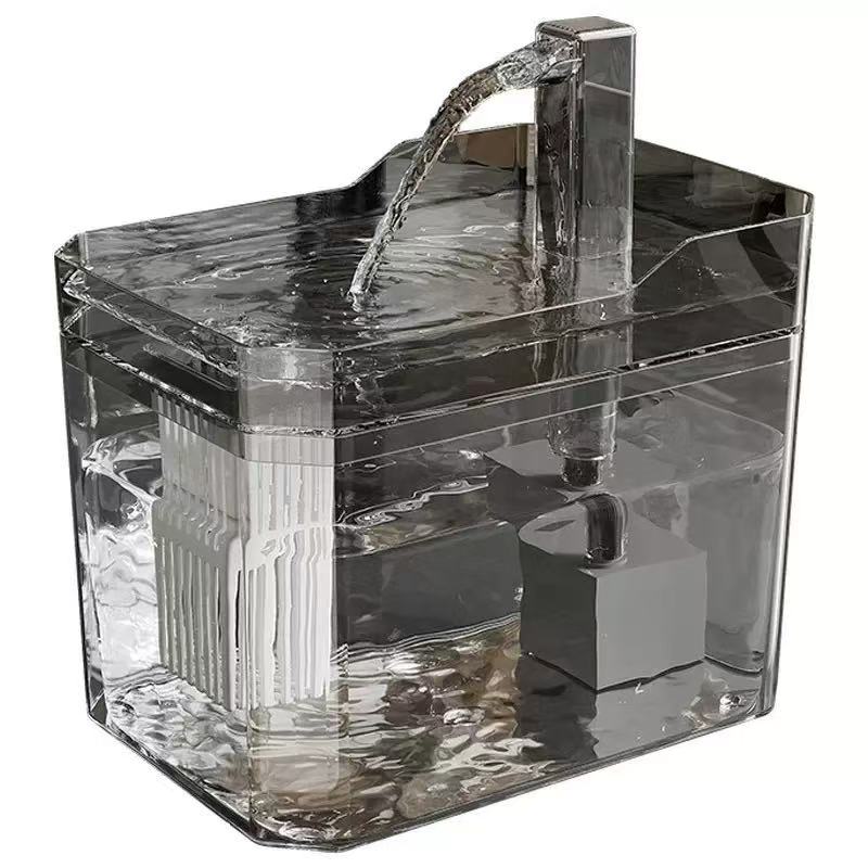 Pet water dispenser, super quiet, transparent flowing water tank, for cats, small pets