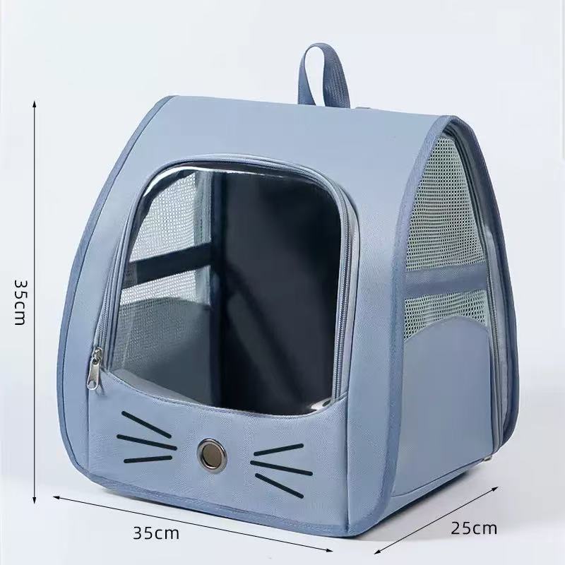Pet Backpack - Cage - Cat Scratch-Resistant Carrier for Travel, Foldable Bag - Backpack with Airline Certification - Comfort Cabin Double Shoulder