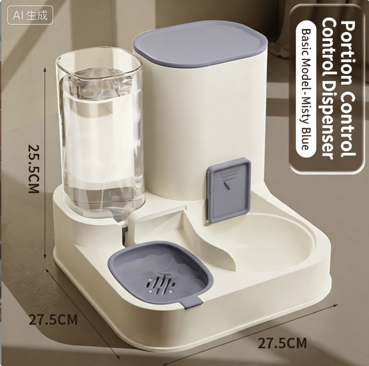 2-in-1 Automatic Pet Feeder: Self-Service Food Bowl and Water Dispenser for Cats and Dogs