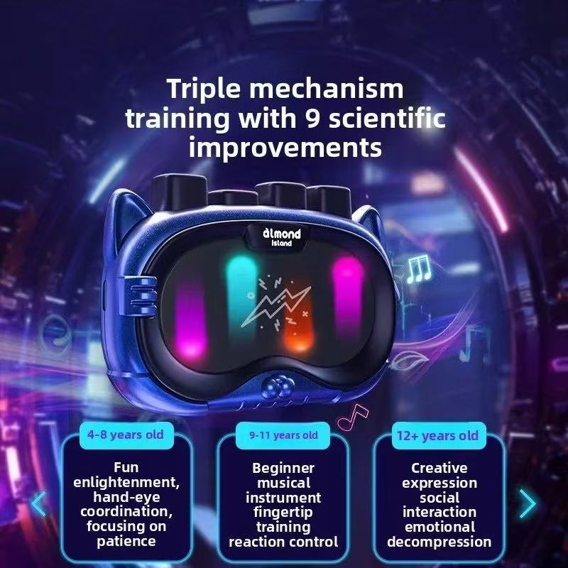 One-Handed Rhythm Master – 30-Second Speed Challenge Music Game with 9 Instrument Sounds & Scientific Training for Kids 4-12+