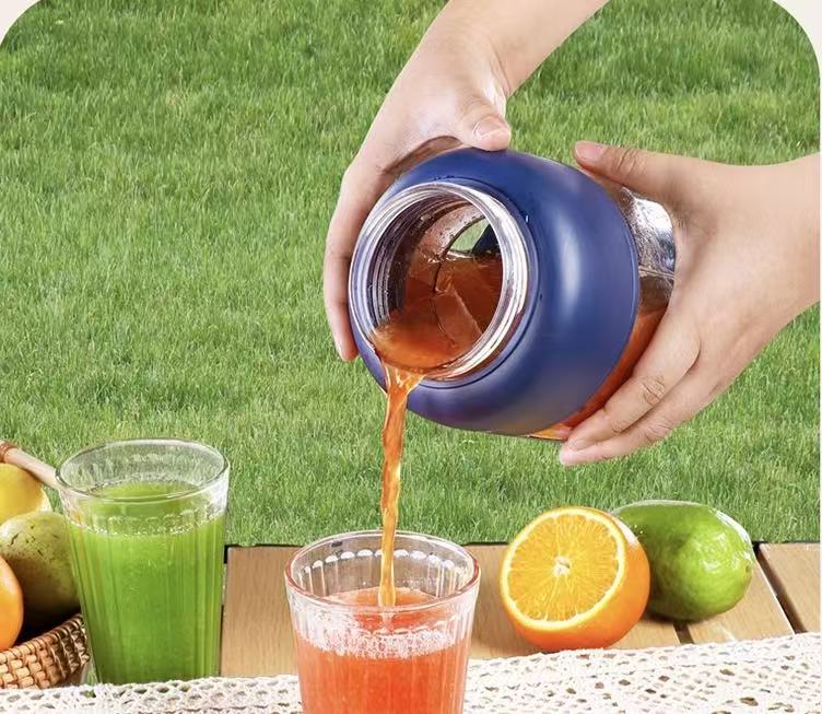 Portable Household Appliances Juicer, 2026 New Electric Juicer Cup Cordless Juice Mug, Upgrade Dual Lid Compact Travel Drinking Cup Household Appliances Juicer Blender (Beige, 800ML)