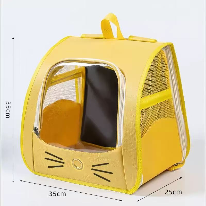 Pet Backpack - Cage - Cat Scratch-Resistant Carrier for Travel, Foldable Bag - Backpack with Airline Certification - Comfort Cabin Double Shoulder