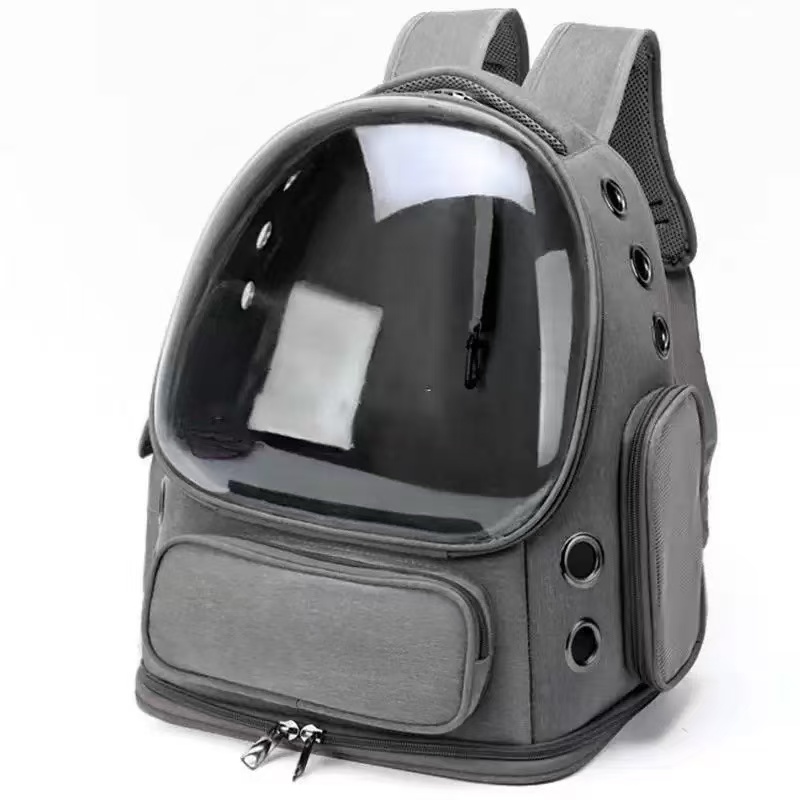 Breathable cat harness, large-space bubble pet backpack for dogs under 15 lbs, transparent and foldable travel hiking pet backpack