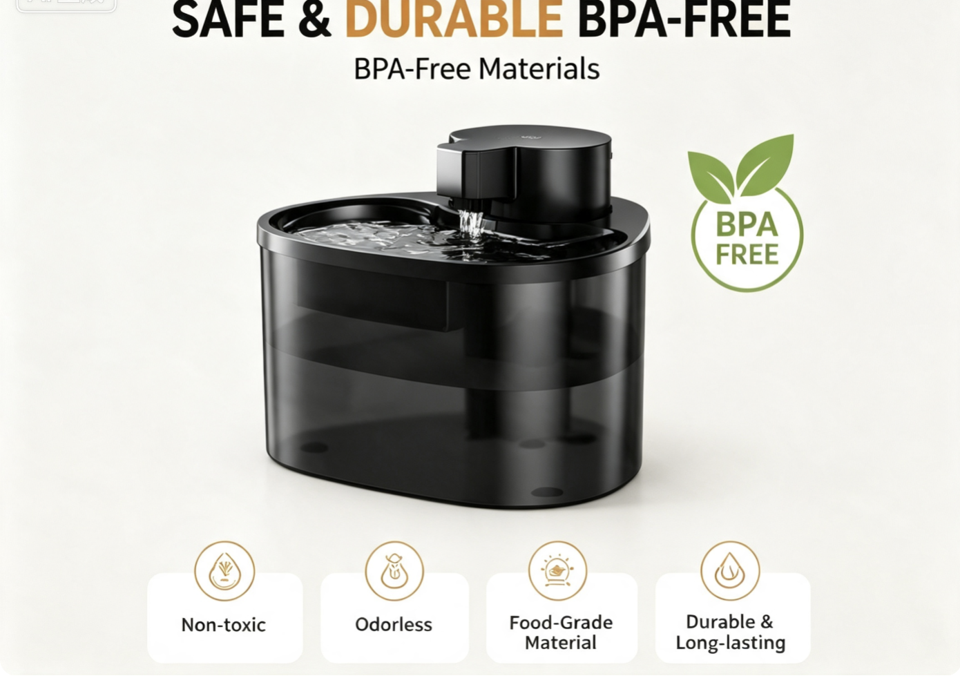 3L Smart Cordless Pet Water Fountain | 3600mAh Rechargeable Cat & Dog Water Dispenser with 4-Layer Filtration