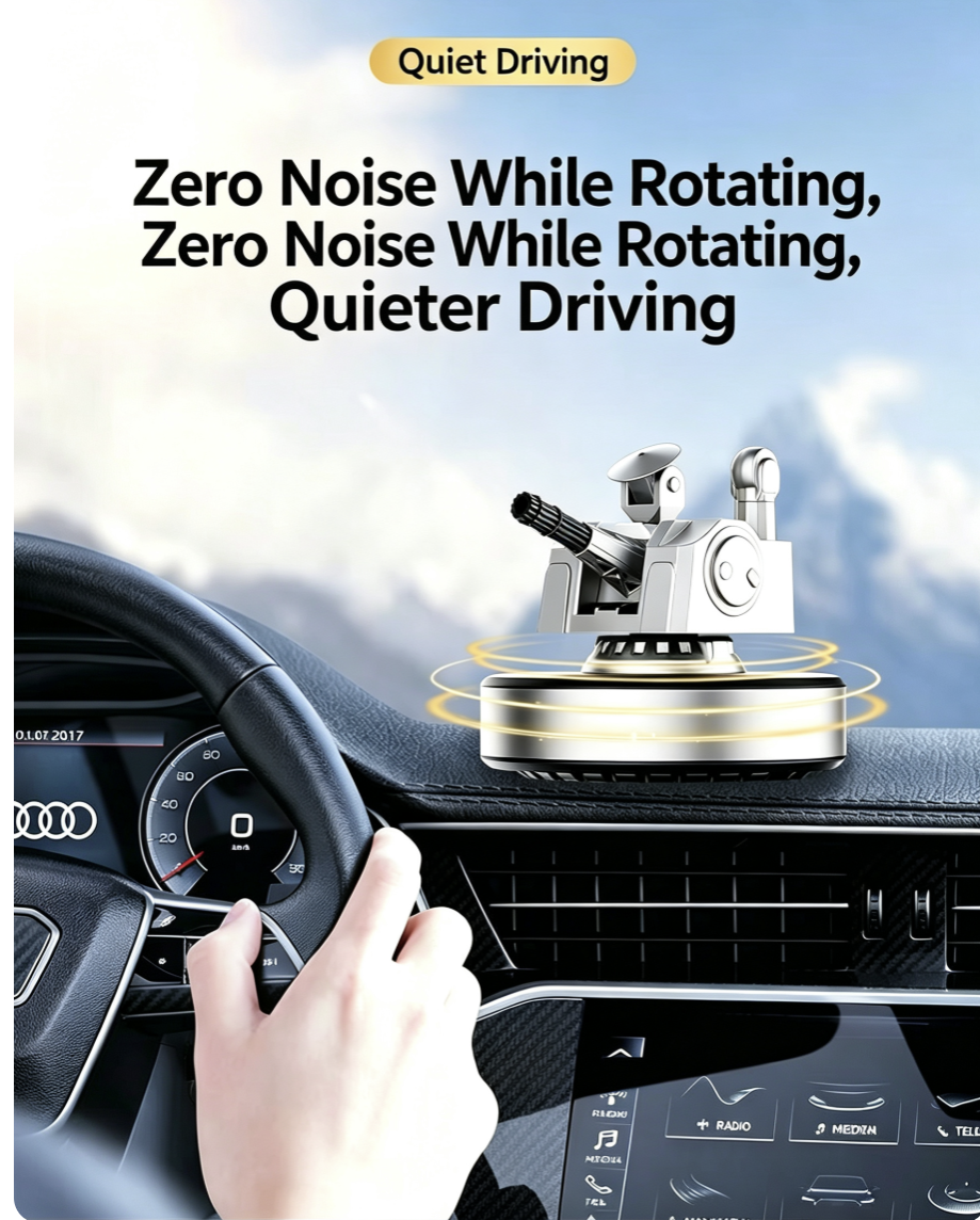 Eco-friendly car air freshener and dashboard decoration – military-style cannon-shaped solar air purifier