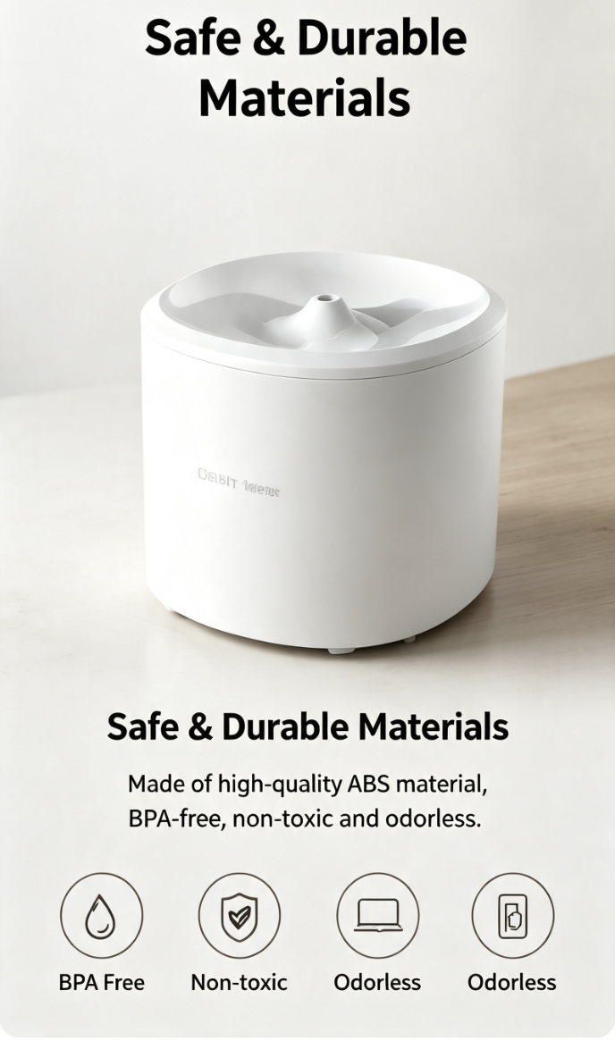 3L Pet Water Fountain with Circulating Flow – For Small to Medium-Sized Pets – Cat & Dog Feeding