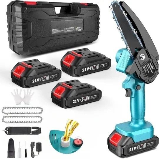 【PROMOCJA】Bezprzewodowa Kombinacja: Pilarka Słupkowa 8" + Mini Pilarka 6" z Akumulatorem | Darmowa Dostawa + 2 Lata Gwarancji