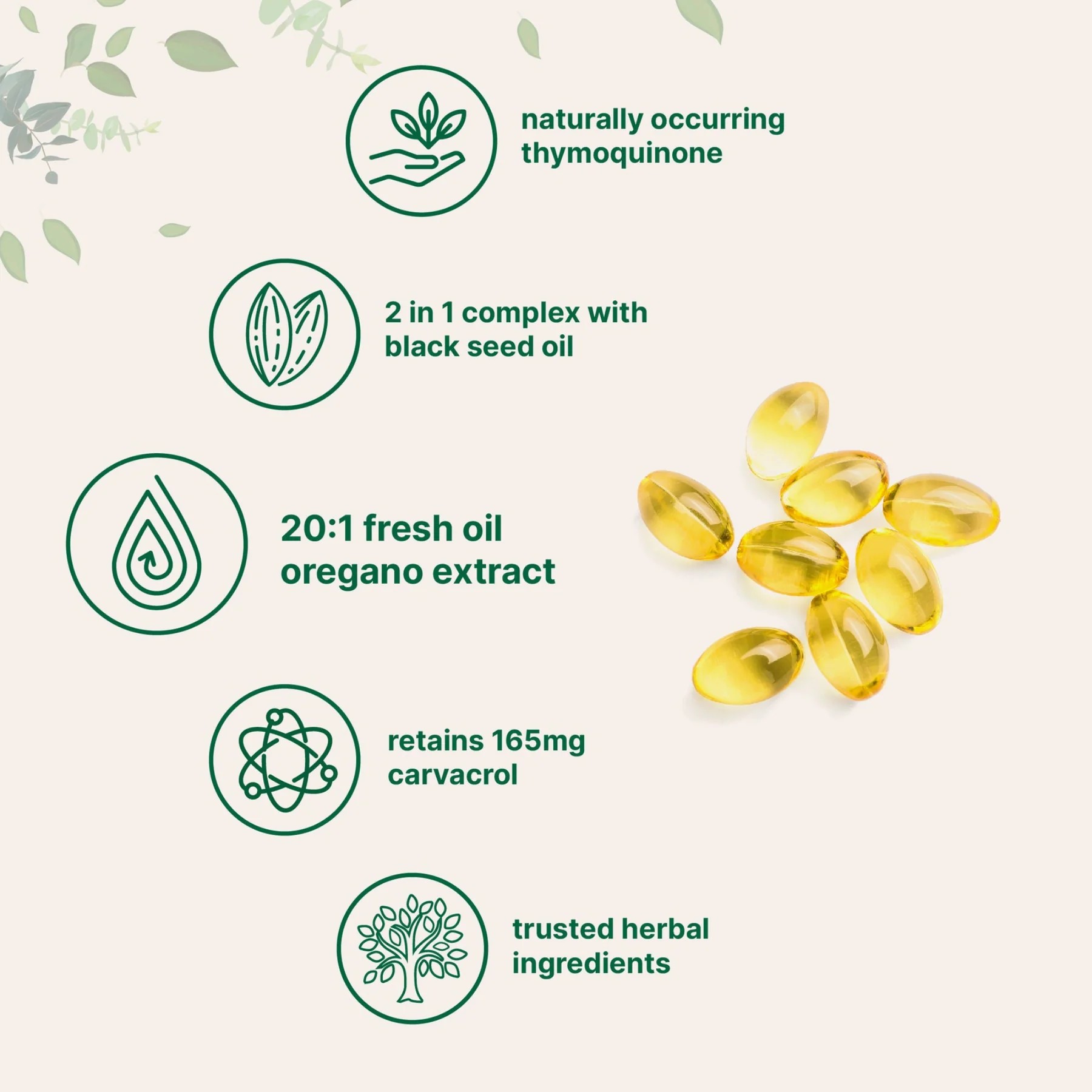 Micro Nutrients™ Oil of Oregano with Black seed Oil Soft Gels